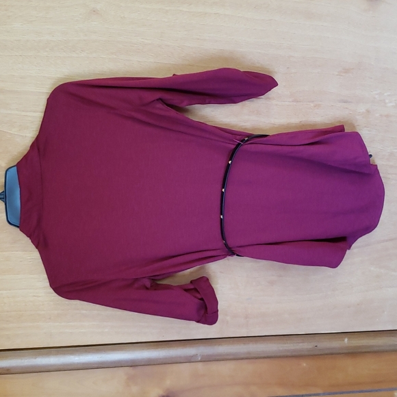 Maroon Button Down Top - Picture 2 of 3
